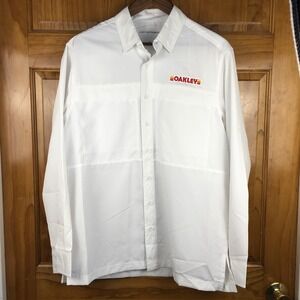 Port Authority Oakley Tech Fishing Shirt Mens M White Long Sleeve Gorpcore